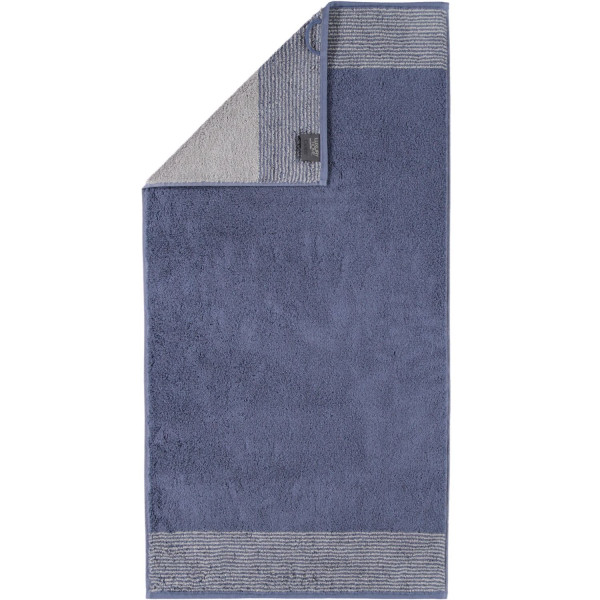 Handtuch TWO-TONE in nachtblau aus Baumwolle