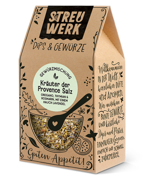 Kräuter der PROVENCE Salz in braun aus Papier