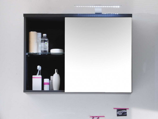 Spiegelschrank BEAM in grau aus Glas