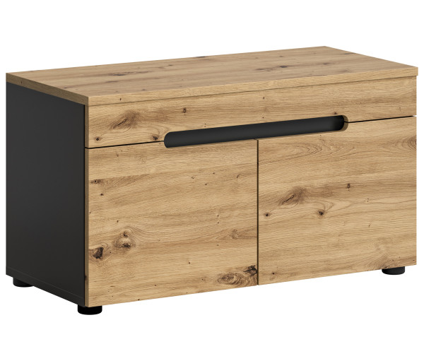Sitzbank CANU in Artisaneiche aus Dekor