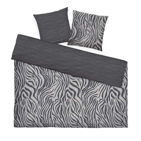 Bettwäsche TOM TAILOR Satin in grau aus Baumwolle