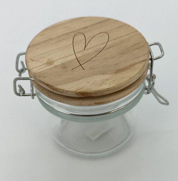 Vorratsglas LAURIN in transparent aus Materialmix