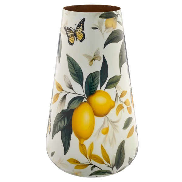 Vase INSTYLE in gelb aus Metall