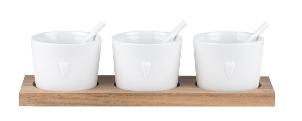 Schalen-Set GUTEN APPETIT in weiß aus Porzellan