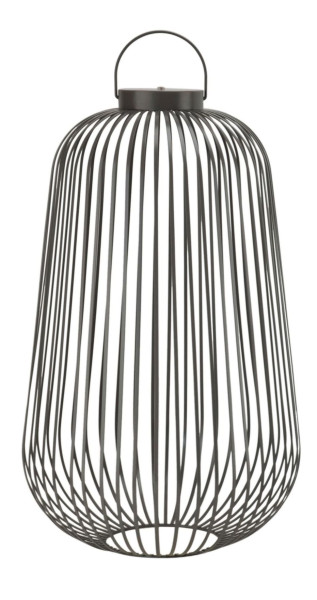Laterne LED LUNARO in grau aus Metall