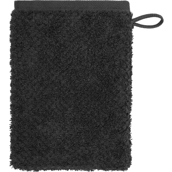 Waschhandschuh PURE Uni in Basalt aus Baumwolle