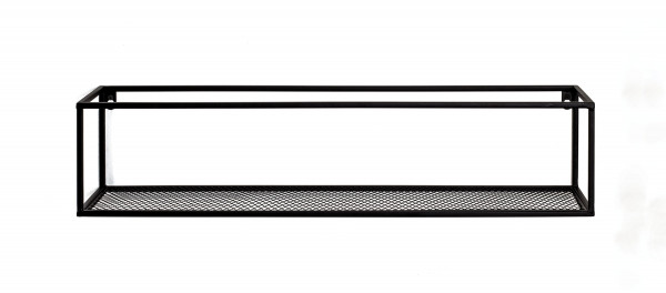 Wandregal Leicester 70 in schwarz aus Metall