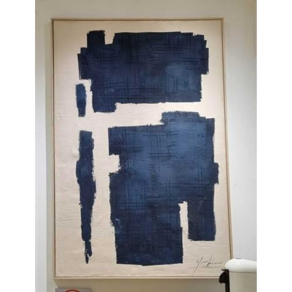 Originalbild URBAN RHYTHM in blau aus Materialmix