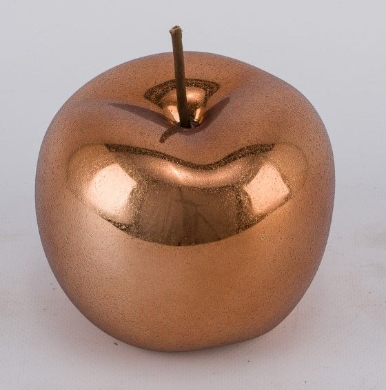 Deko-Apfel in braun aus Keramik