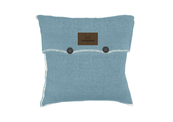 Kissenhülle SANSIBAR in lagune aus Mischgewebe