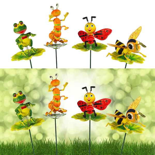 Gartenstecker INSECTS in mehrfarbig aus Materialmix