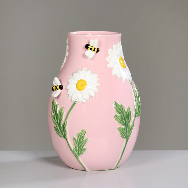 Vase in pink aus Keramik