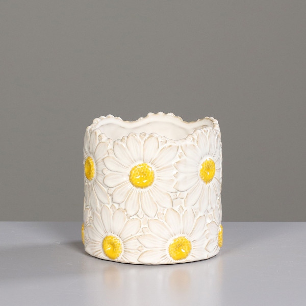 Vase in weiß aus Keramik