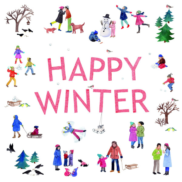 Servietten HAPPY WINTER aus Papier