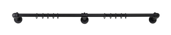 Teleskopgarnitur 22/25mm in schwarz aus Metall
