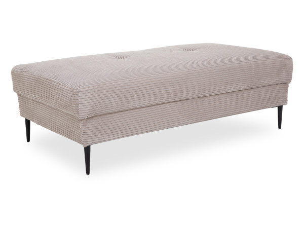 Hocker SALVINA in beige aus Stoff