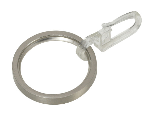 Flachringe Edelstahloptik in silberfarben aus Metall
