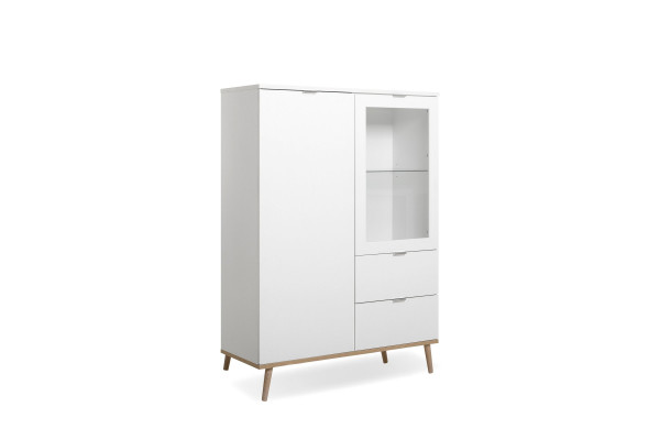 Highboard GÖTEBORG in weiß aus Holz