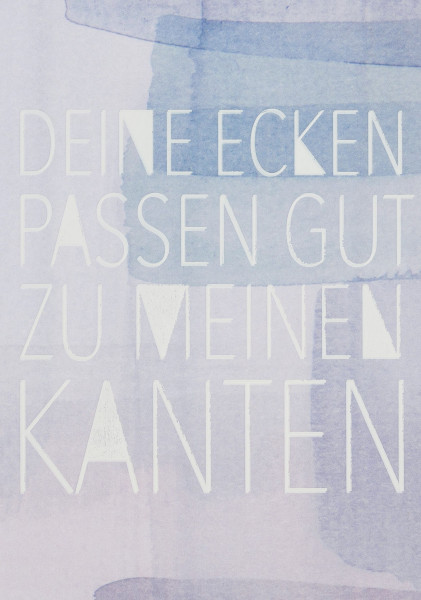 Karte Deine Ecken passen gut
