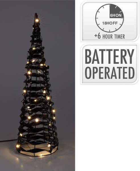 Dekkobjekt LED PYRAMIDE in schwarz aus Eisen