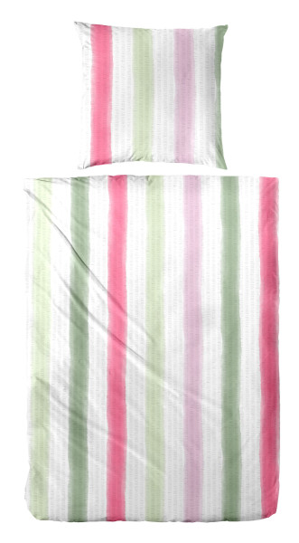Bettwäsche STRIPES in mehrfarbig aus Baumwolle