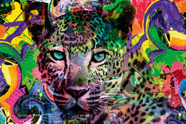 Akustikbild POP ART LEOPARD