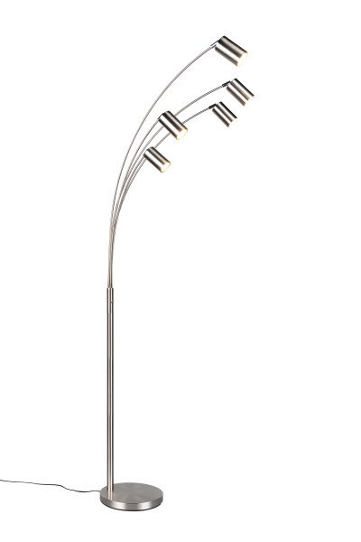 Stehleuchte MARLEY in silberfarben aus Metall