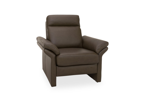 Sessel Elastoform CLEA in oliv aus Leder
