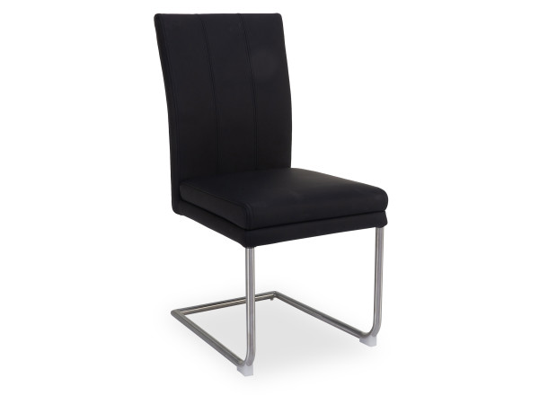 Freischwinger HARPER DARNA in schwarz aus Leder