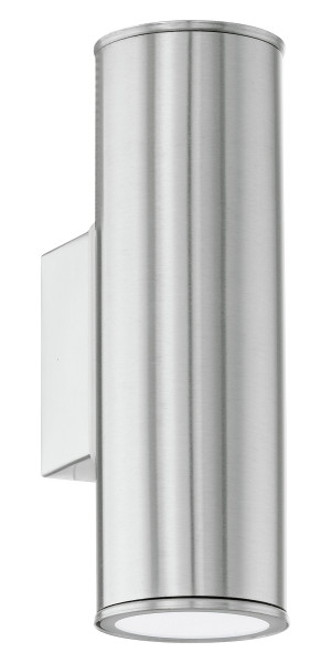 Wandleuchte RIGA in silber aus Edelstahl