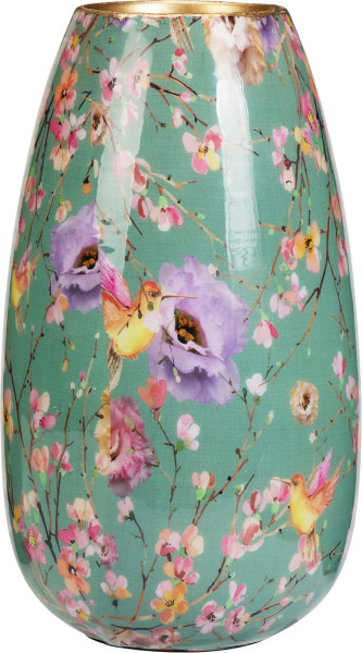 Vase Blumendesign in bunt aus Eisen