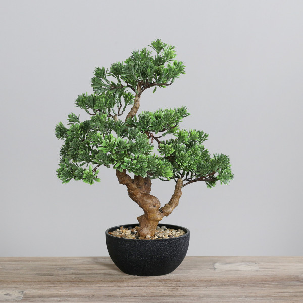 Kunstpflanze Bonsai in grün aus Kunststoff