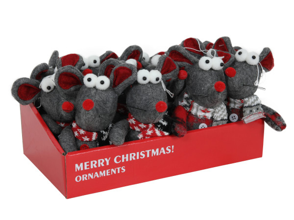 Dekofigur MOUSE in blau aus Edelstahl