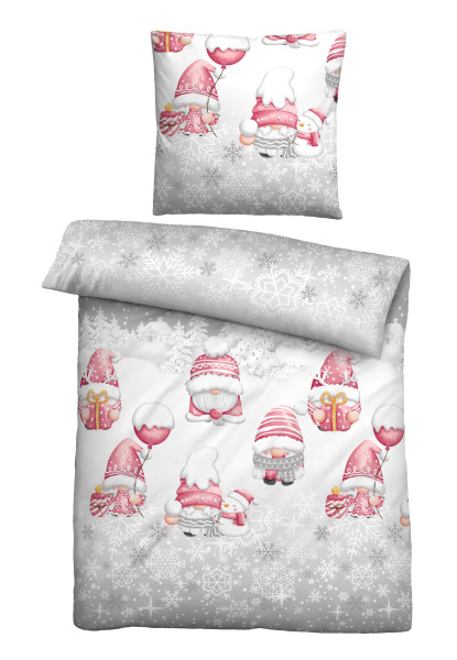 Bettwäsche BIBER sturmgrau in grau aus Baumwolle