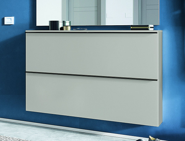 Schuhschrank vito SOLINO in Steingrau aus Dekor