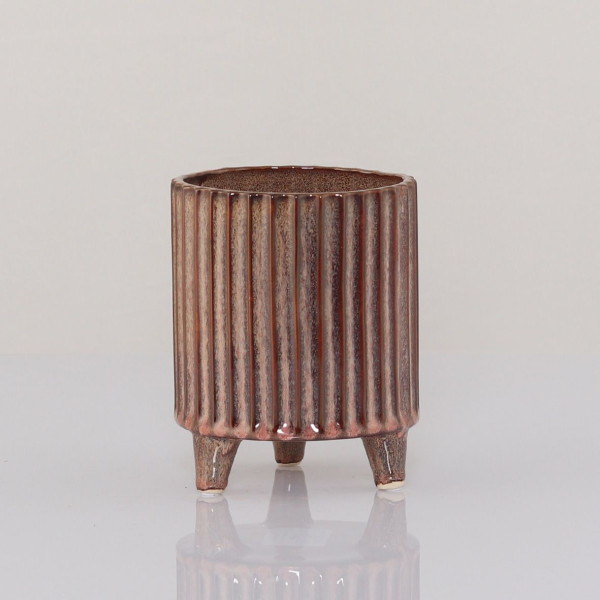 Vase in braun aus Keramik