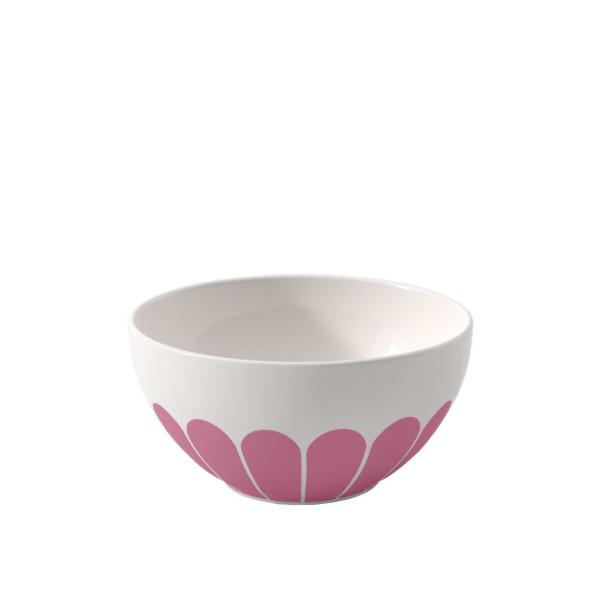 Müslischüssel Fleur cassis in weiß aus Bone China