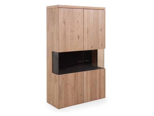 Vitrine witlake TIRANO in Wildeiche aus Massivholz