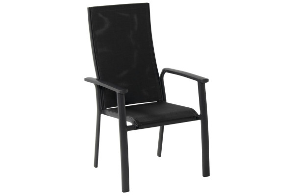 Gartenstuhl SITGES in anthrazit aus Aluminium