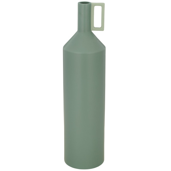 Flaschenvase mit Henkel in jade aus Porzellan