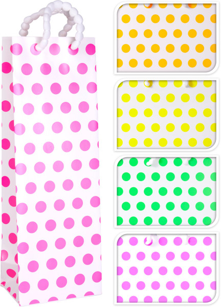 Geschenktasche Flasche POINTS in mehrfarbig aus Papier