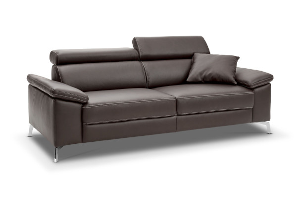Sofa 2,5 Sitzer MONDO MAJOLA in braun aus Leder