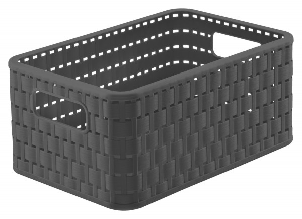 Korb COUNTRY schwarz in schwarz aus Kunststoff