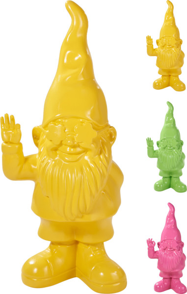 Dekofigur GARTENZWERG in mehrfarbig aus Polyvinyl