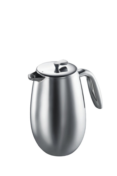 Kaffeebereiter Bodum COLUMBIA in chromfarben aus Materialmix
