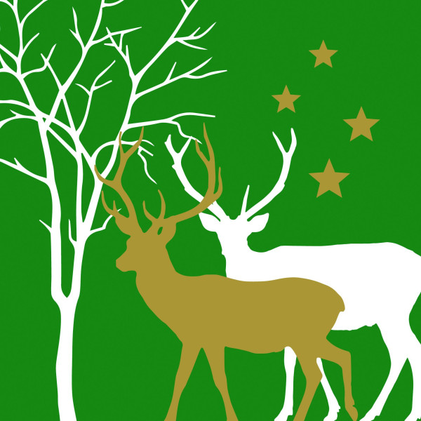 Servietten WINTER Deers in grün aus Papier