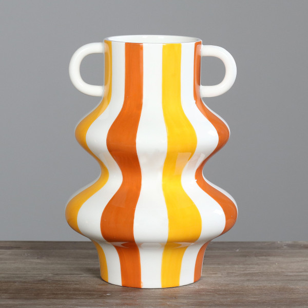Vase in orange aus Keramik