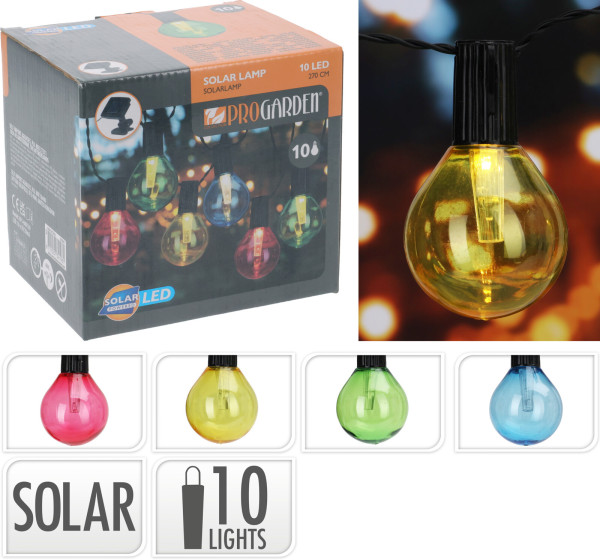 Lichterkette LED SOLAR FESTIVO in mehrfarbig aus Polypropylen