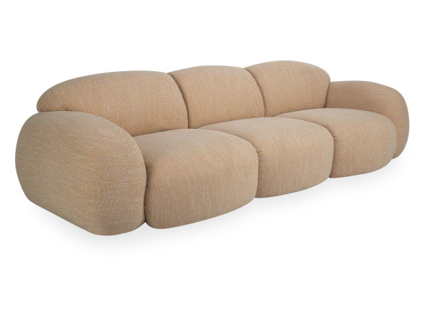 Sofa 3 Sitzer ZEFERINO PRATO in Mustard aus Stoff