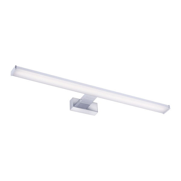 Spiegelleuchte in chromfarben aus Aluminium
